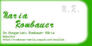maria rombauer business card
